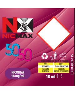 NIC MAX - BASE 50/50 DA 10ML - 18MG DI NICOTINA