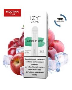 IZY ONE - POD USA E GETTA 600 PUFF 2ML - APPLE ICE 18 MG NICOTINA