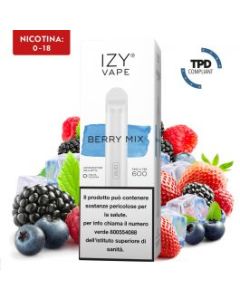IZY ONE - POD USA E GETTA 600 PUFF 2ML - BERRY MIX 0 MG NICOTINA