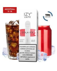 IZY ONE - POD USA E GETTA 600 PUFF 2ML - COLA ICE 0 MG NICOTINA