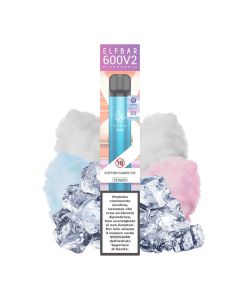 ELF BAR - USA E GETTA 600 V2 - COTTON CANDY ICE 20MG NICOTINA 