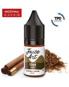 JUICE ART - LIQUIDO 10ML DARK LEAF NICOTINA 9MG
