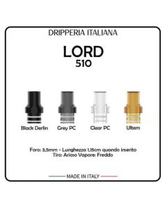DRIPPERIA ITALIANA - DRIP TIP LORD 510 EDITION - GREY PC