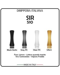 DRIPPERIA ITALIANA - DRIP TIP SIR 510 EDITION - BLACK DERLIN