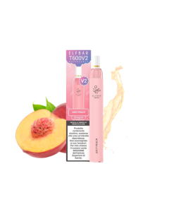 ELF BAR - USA E GETTA T600 V2 - JUICY PEACH 20MG NICOTINA 
