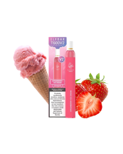 ELF BAR - USA E GETTA T600 V2 - STRAWBERRY ICE CREAM 20MG NICOTINA 