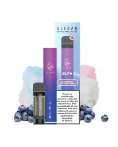 ELF BAR - KIT ELFA CON POD BLUEBERRY COTTON CANDY PRECARICATA 20MG NICOTINA 