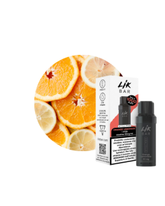 LIKBAR - 1 PZ POD PRECARICATA 1000 TIRI - 10MG DI NICOTINA ORANGE LEMONADE