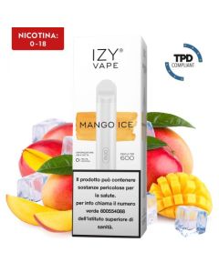 IZY ONE - POD USA E GETTA 600 PUFF 2ML - MANGO ICE 0 MG NICOTINA
