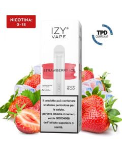 IZY ONE - POD USA E GETTA 600 PUFF 2ML - STRAWBERRY ICE 0 MG NICOTINA