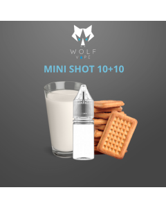 WOLF VAPE - LATTE BISCOTTI - MINI SHOT 10+10